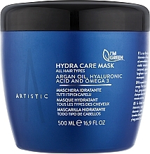 Feuchtigkeitsspendende Haarmaske mit Arganöl, Hyaluronsäure und Omega 3 - Artistic Hair Hydra Care Mask — Bild N1