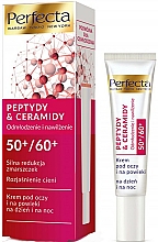Feuchtigkeitsspendende und verjüngende Creme für die Augenpartie mit Peptiden und Ceramiden 50+/60+ - Perfecta Peptydy & Ceramidy Cream 50+ — Bild N1