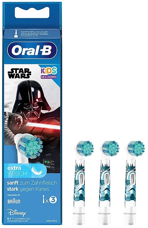 Ersatzkopf für elektrische Zahnbürste 3 St. - Oral-B Kids Star Wars Extra Soft — Bild N1