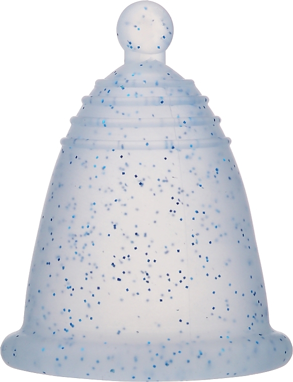 Menstruationstasse Größe M blauer Glitzer - MeLuna Classic Menstrual Cup — Bild N1