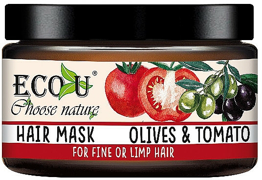 Haarmaske mit Oliven und Tomate für dünnes Haar - Eco U Mask For Fine Hair — Bild N1