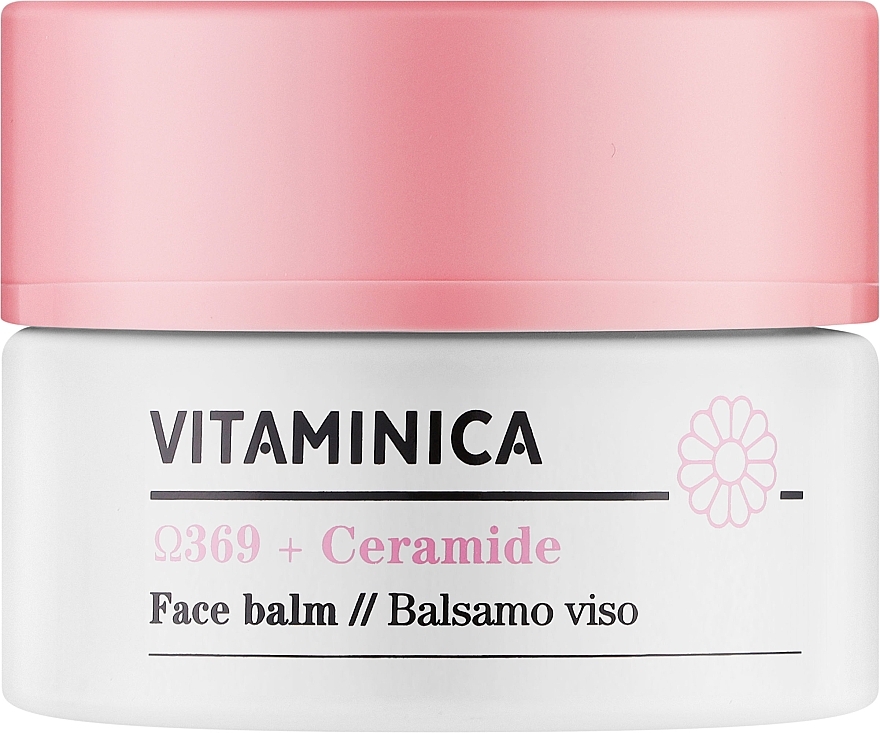 Creme-Balsam für trockene und empfindliche Haut - Bioearth Vitaminica Omega 369 + Ceramide Face Balm  — Bild N1