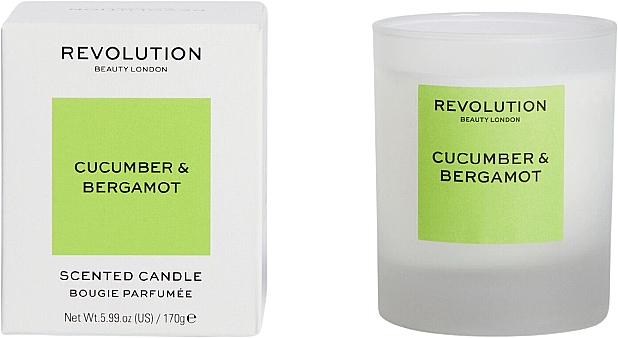 Duftkerze Gurke und Bergamotte - Makeup Revolution Cucumber & Bergamot Scented Candle — Bild N1