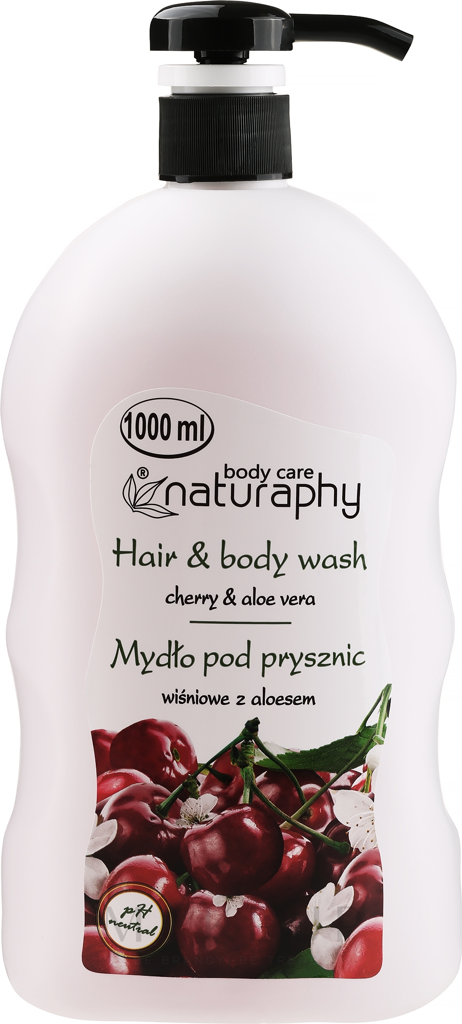Duschgel für Haar und Körper Kirsche & Aloe Vera - Naturaphy Hair & Body Wash — Bild 1000 ml