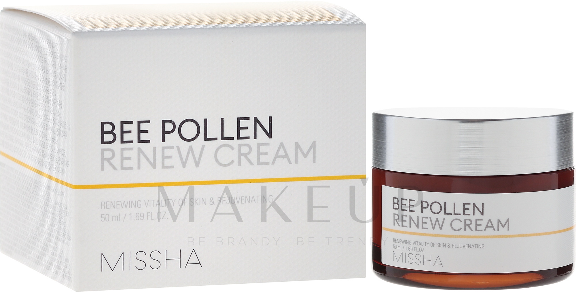 Nährende, feuchtgkeitsspendende und stärkende Anti-Aging Gesichtscreme mit Bienenpollen-Extrakt - Missha Bee Pollen Renew Cream — Bild 50 ml