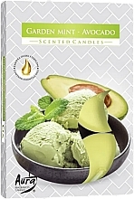 Düfte, Parfümerie und Kosmetik Teekerzen-Set Minze und Avocado - Bispol Garden Mint-Avocado Scented Candles
