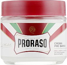 Feuchtigkeitsspendende und pflegende Pre Shave Creme - Proraso Red Pre Shaving Cream — Foto N2