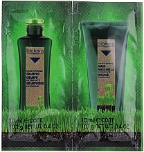 Düfte, Parfümerie und Kosmetik Haarpflegeset - Salerm Biokera Moisturizing (Shampoo 10ml + Haarmaske 10ml)