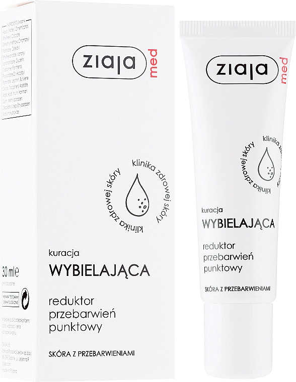 Aufhellende Gesichtspflege gegen Pigmentflecken - Ziaja Med Whitening Treatment Reducing Stain Point — Bild N1