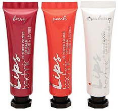 Set - Technic Cosmetics Super Gloss Trio Lip Balm Set  — Bild N2