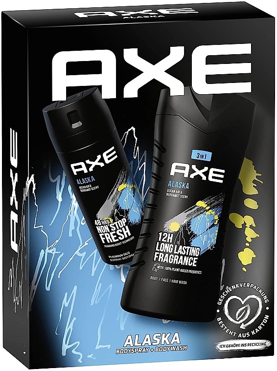 Körperpflegeset - Axe Alaska Gift Set (Duschgel 250ml + Körperspray 150ml) — Bild N2