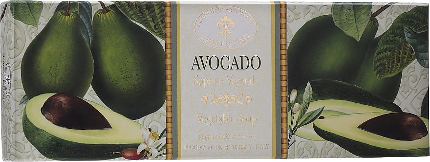 Naturseifen Set Avocado - Saponificio Artigianale Fiorentino Avocado (Seife 3 St. x100g) — Bild N1