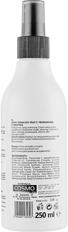 Hitzeschützendes Haarspray mit Keratin - Frutti Di Bosco Professional Thermal Spray — Bild N2