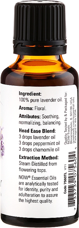 Ätherisches Öl Lavandel - Now Foods Lavender Essential Oils — Bild N2