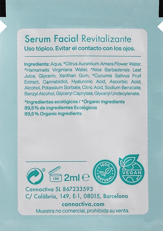 GESCHENK! Feuchtigkeitsspendende Gesichtscreme - Cannactiva Moisturizing CBD Face Cream — Bild N2