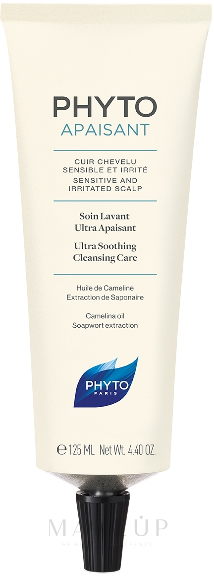 Beruhigende und erfrischende Reinigungspflege für empfindliche, gereizte und juckende Kopfhaut - Phyto Apaisant Ultra Soothing Cleansing Care — Bild 125 ml