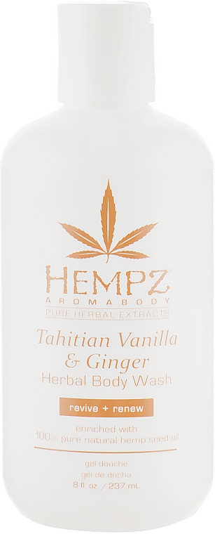 Duschgel Ingwer und Vanille Tahiti - Hempz Tahitian Vanilla And Ginger Herbal Body Wash — Bild N1