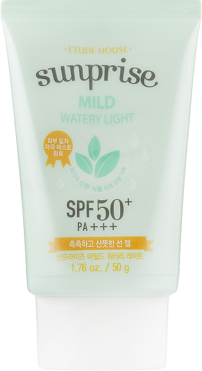 Leichte Sonnenschutzcreme fürs Gesicht LSF 50+ - Etude House Sunprise Mild Watery Light SPF50+/PA+++ — Bild N1