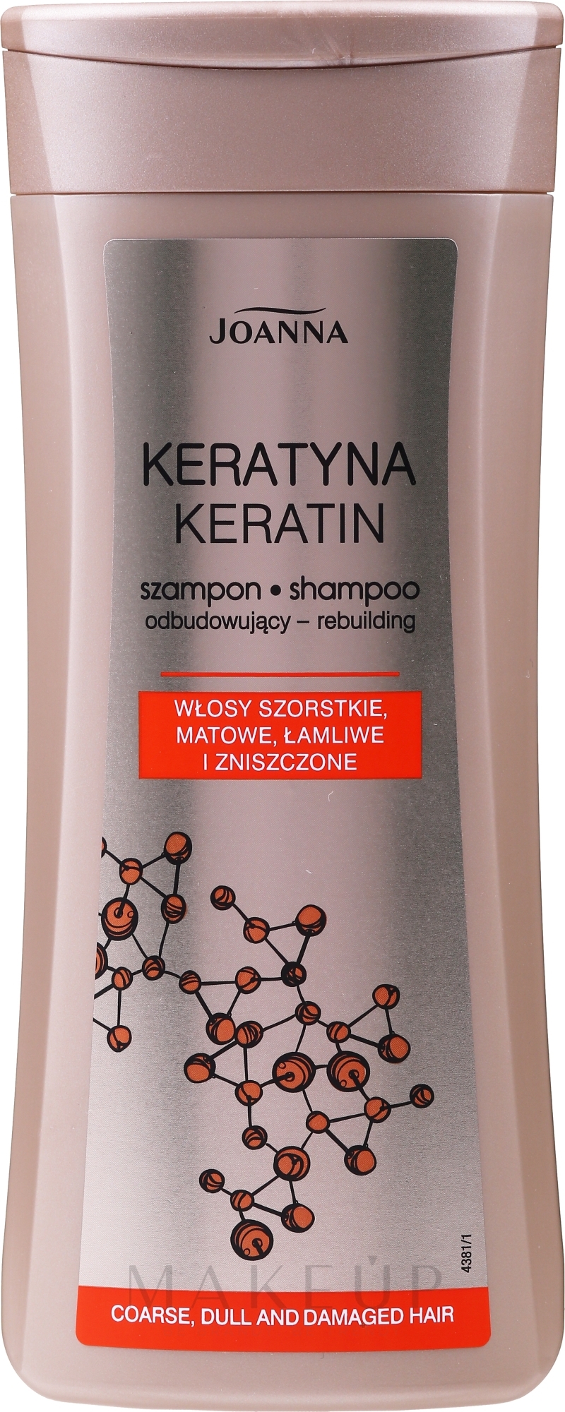 Keratin Shampoo für dickes, stumpfes und strapaziertes Haar - Joanna Keratin Shampoo — Bild 200 ml