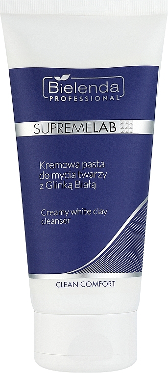 Gesichtsreinigungspaste mit weißem Ton - Bielenda Professional Supremelab Clean Comfort Creamy White Clay Cleanser — Bild N1