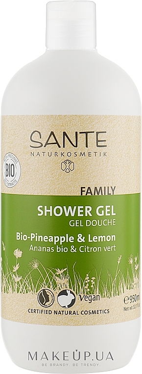 Duschgel für die ganze Familie mit Bio Ananas und Zitrone - Sante Family Shower Gel Pineapple & Lemon — Bild N3