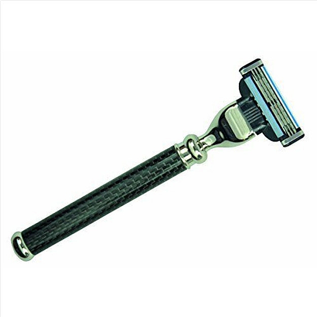 Rasierer - Golddachs Metal Chrome Handle Carbon Optic Razor — Bild N1