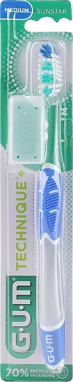 Zahnbürste mittel Technique+ blau - G.U.M Medium Regular Toothbrush — Bild N1