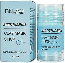 Düfte, Parfümerie und Kosmetik Reinigende und entgiftende Gesichtsmaske in Stick mit Nicotinamid - Melao Nicotinamide Clay Mask Stick