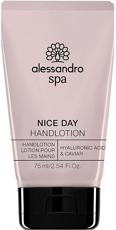 Feuchtigkeitsspendende Handlotion mit Hyaluronsäure und Kaviar - Alessandro International Spa Nice Day Hand Lotion — Bild N1