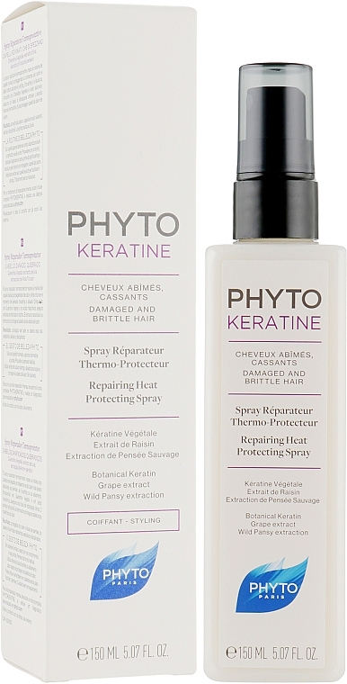 Keratin-Haarspray mit Thermoschutz - Phyto Keratine Repairing Heat Protecting Spray — Bild N2