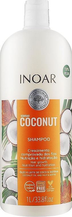 Sulfatfreies Haarshampoo - Inoar Bombar Coconut Shampoo — Bild N2