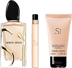 Giorgio Armani Si - Set (Eau de Parfum/100ml + Körperlotion/50ml + Eau de Parfum/10ml) — Bild N3