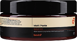 Düfte, Parfümerie und Kosmetik Mattierende Haarpaste mit Keratin mittlerer Halt - Beviro Matt Paste Medium Hold