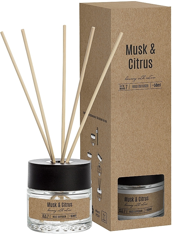 Raumerfrischer Moschus und Zitrusfrüchte - Bispol Musk & Citrus Reed Diffuser — Bild N1