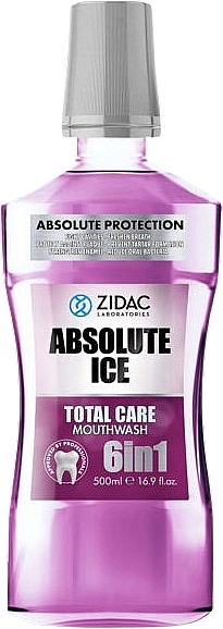 Mundwasser 6in1 - Zidac Absolute Ice Total Care 6 in 1 Mouthwash — Bild N1