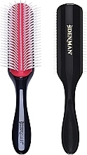 Haarbürste D4 schwarz mit rosa - Denman Large 9 Row Styling Brush — Bild N1