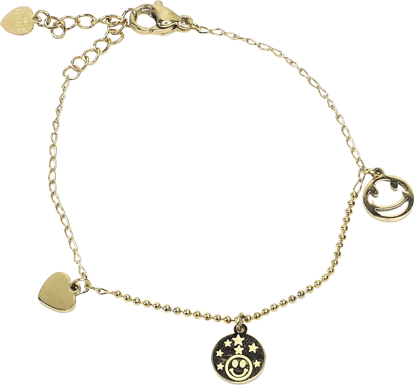 Armband für Damen Smiley golden - Lolita Accessories — Bild N1