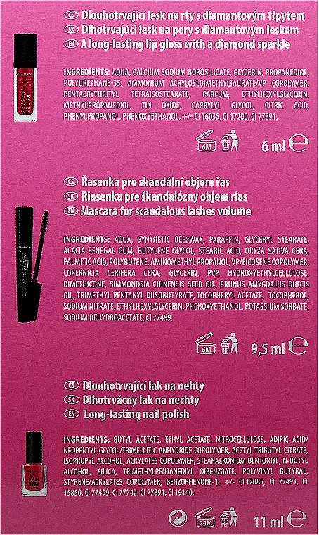 Dermacol Red Crush Set (Mascara 9,5ml + Lippentinte 6ml + Nagellack 11ml) - Make-up Set  — Bild N3