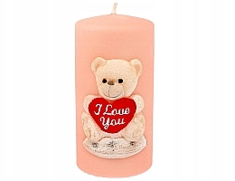 Düfte, Parfümerie und Kosmetik Dekorative Kerze Teddybär 7x14 cm rosa - Artman