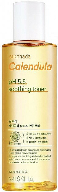 Beruhigendes Gesichtstonikum mit Calendula für empfindliche Haut - Missha Su:Nhada Calendula pH 5.5 Soothing Toner — Bild N1