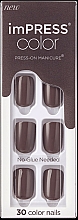 Düfte, Parfümerie und Kosmetik Selbstklebende Nägel 30 St. - Kiss Impress Color Platonic Grey