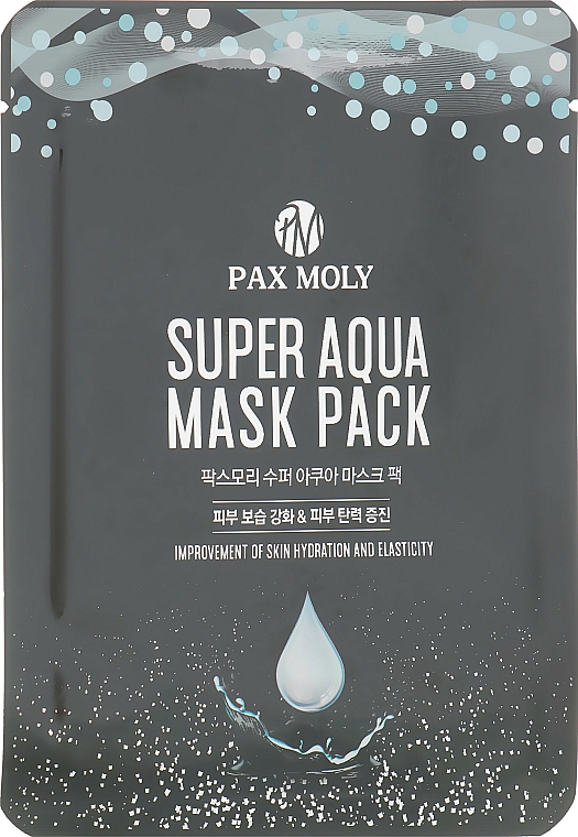 Tuchmaske für das Gesicht mit Meerwassermineralien - Pax Moly Super Aqua Mask Pack — Bild N1