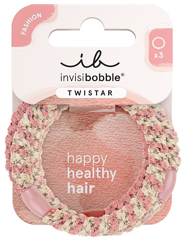 Haargummiset, 3 St. - Invisibobble Twistar Blush Braids — Bild N1