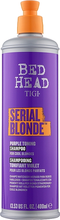 Shampoo mit violetten Pigmenten für kühle Blondtöne - Tigi Bed Head Serial Blonde Purple Toning Shampoo — Bild N1