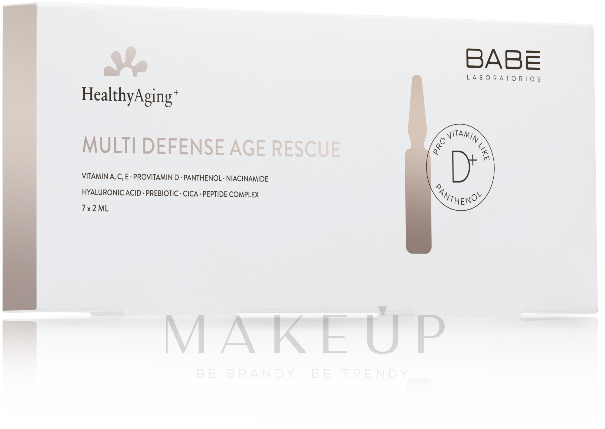 Multiprotectives Ampullen-Vitaminkonzentrat mit Anti-Aging-Wirkung - Babe Laboratorios Healthy Aging Multi Defense Age Rescue — Bild 7 x 2 ml