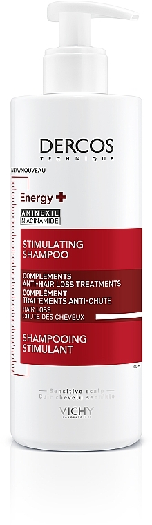 Revitalisierendes und stimulierendes Shampoo gegen Haarausfall mit Vitaminen B3 und B6 und Aminexil - Vichy Dercos Energising Shampoo