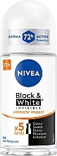 Düfte, Parfümerie und Kosmetik 5in1 Deo Roll-on Antitranspirant - Nivea Black & White Invisible Ultimate Impact 5in1 Antiperspirant