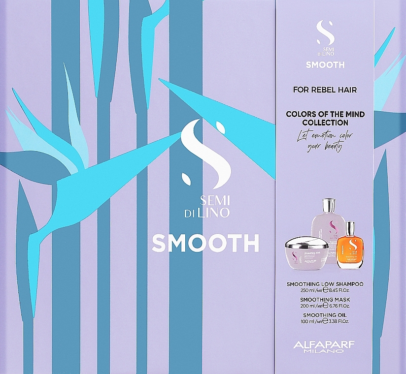 Haarpflegeset - Alfaparf Semi di Lino Smooth Holiday Kit 2022  — Bild N1