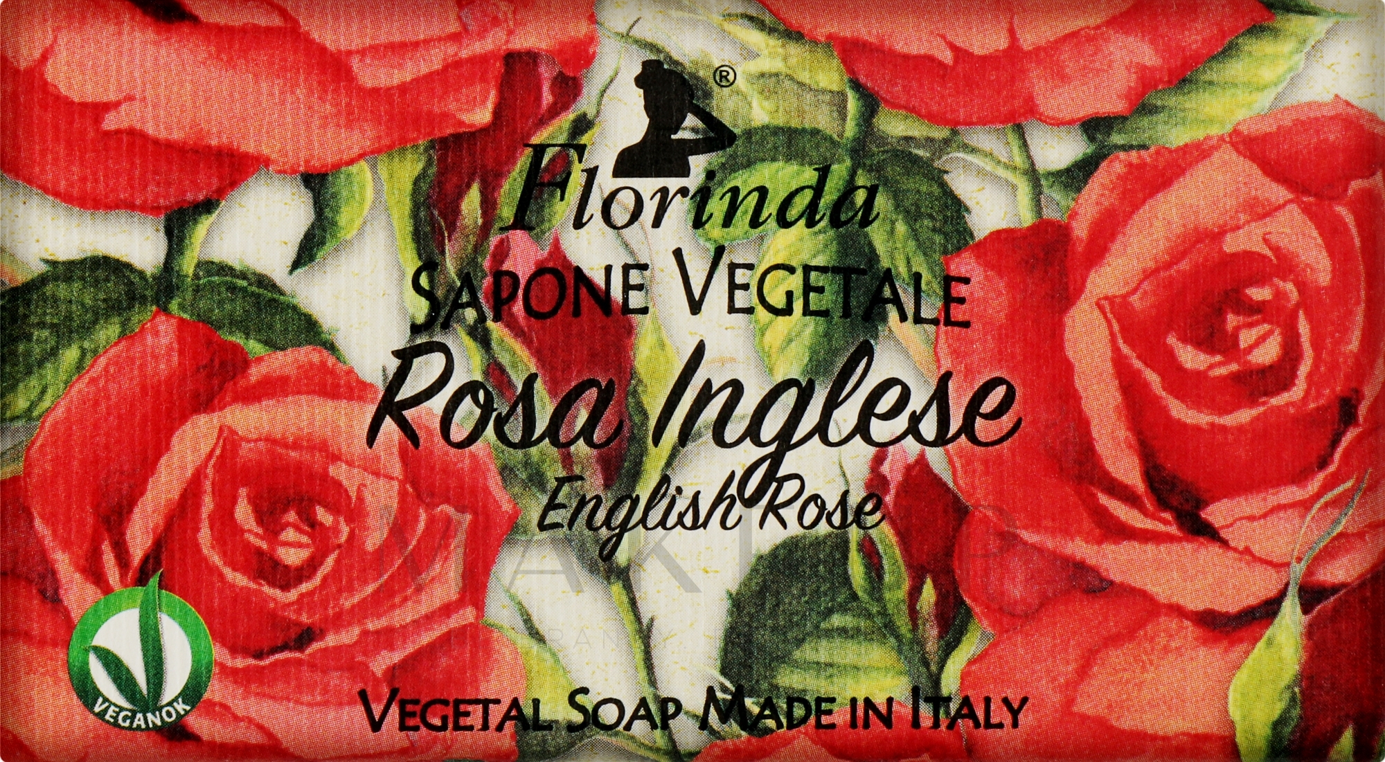 Handgemachte Naturseife Englische Rose - Florinda Sapone Vegetale English Rose — Bild 100 g