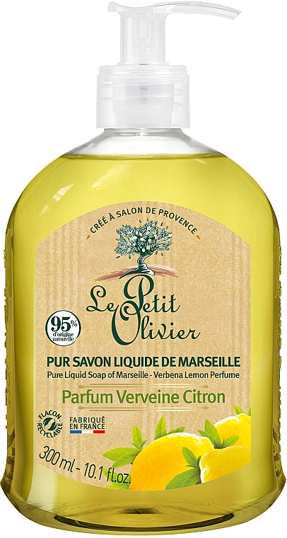 Flüssigseife mit Eisenkraut- und Zitronenduft - Le Petit Olivier Vegetal Oils Soap